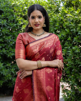 Premium Red Color Soft Silk Sarees
